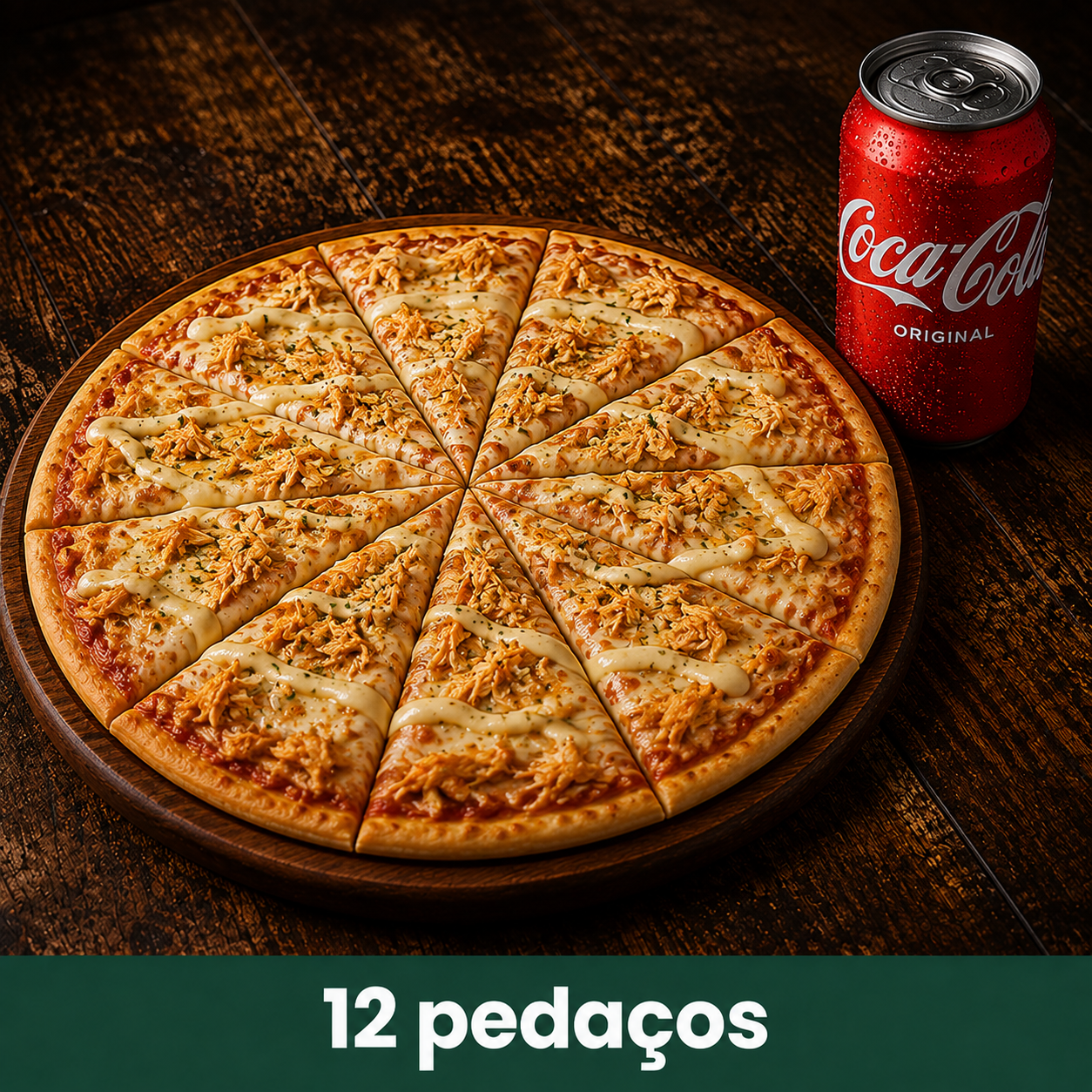 Combo individual com pizza grande e Coca-Cola lata