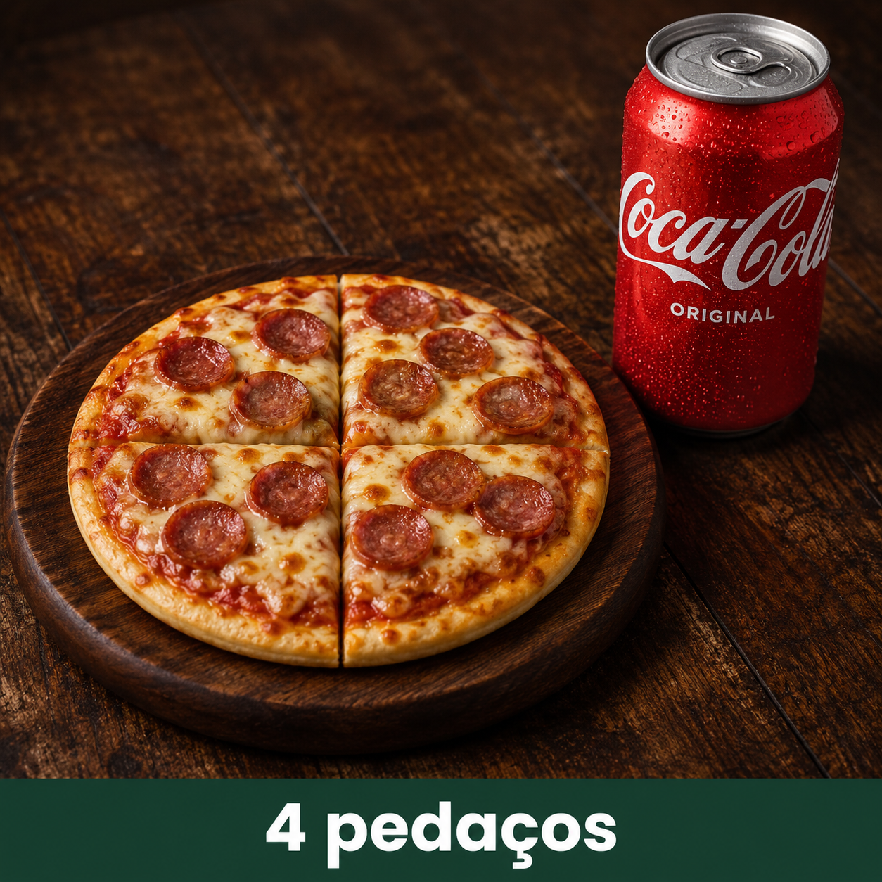 Combo individual com pizza brotinho e refrigerante