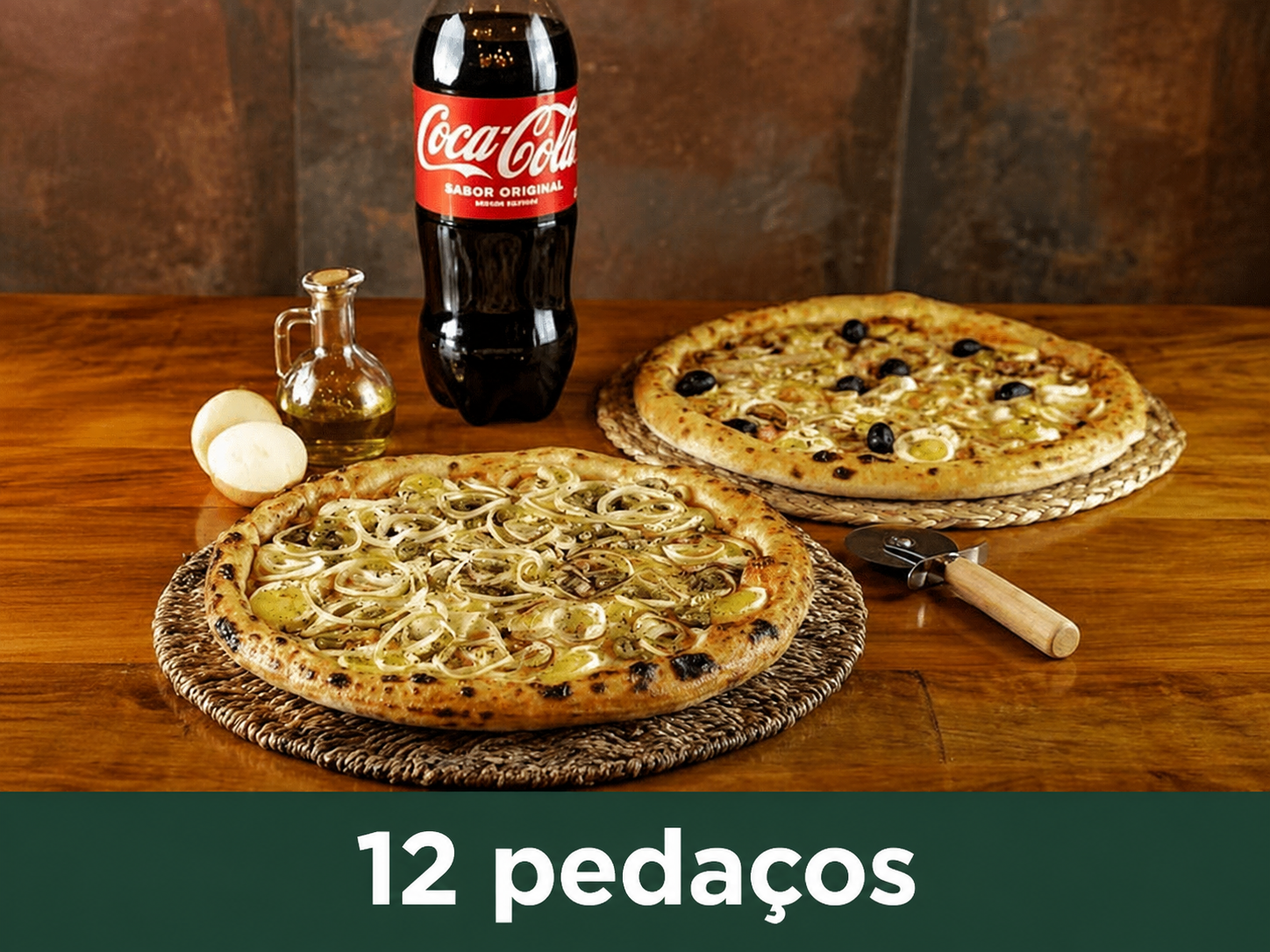 Combo família com duas pizzas grandes e refrigerante