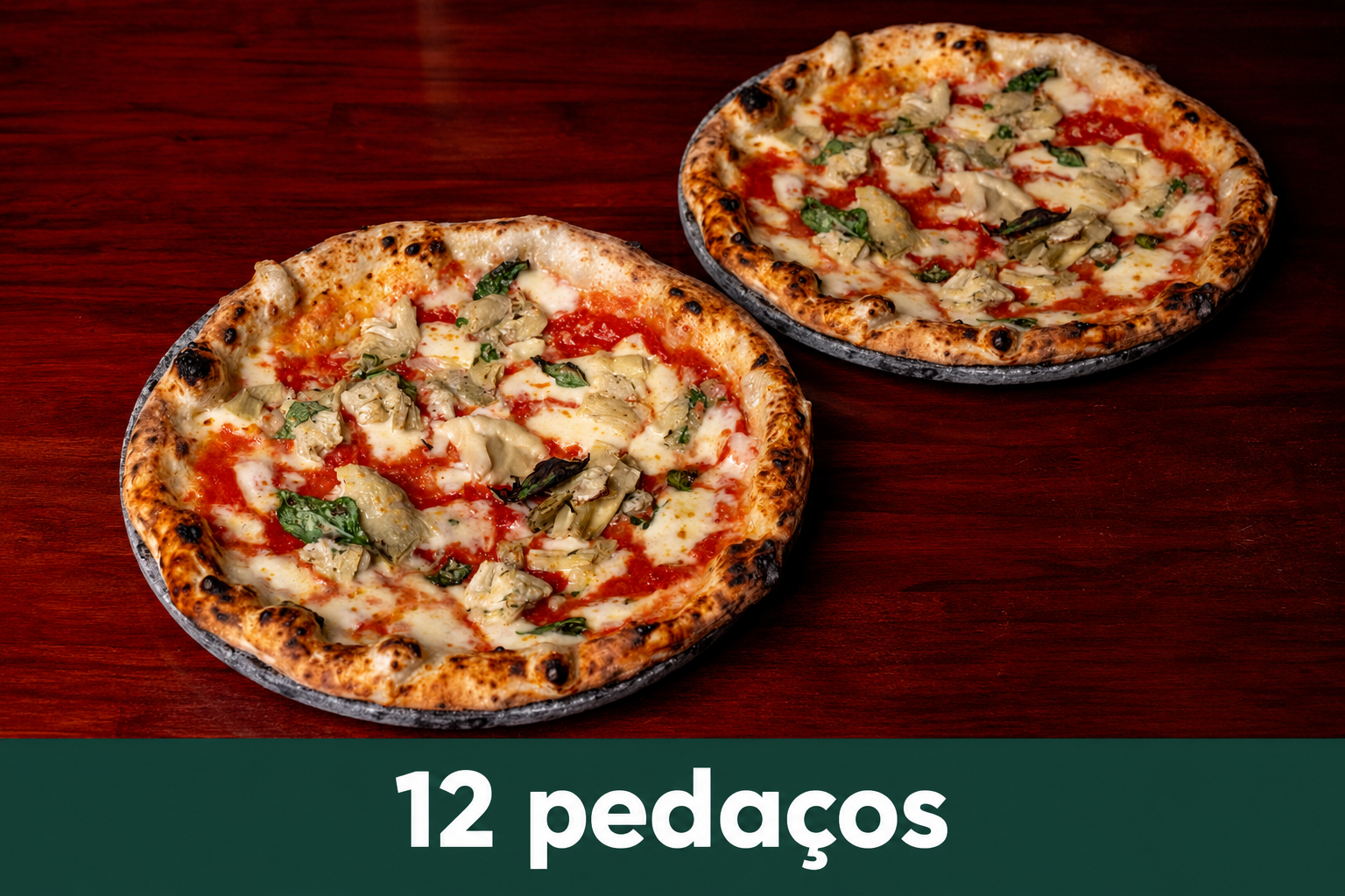 Duas pizzas grandes em promoção
